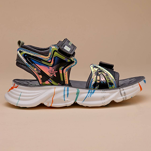 Velcro Strappy Sandals For Boys & Girls - Grey