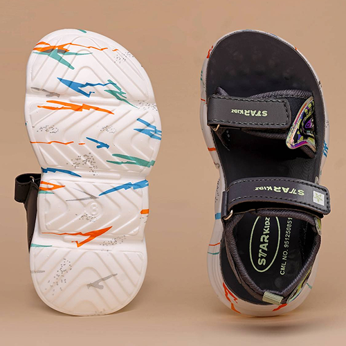 Velcro Strappy Sandals For Boys & Girls - Grey