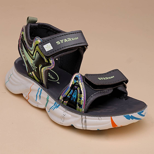 Velcro Strappy Sandals For Boys & Girls - Grey