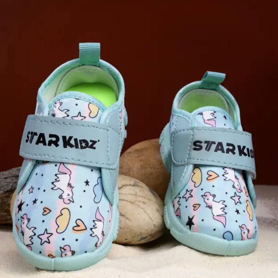 Velcro Chu Chu Shoes For Boys & Girls (Light Blue , 15months to 4years)