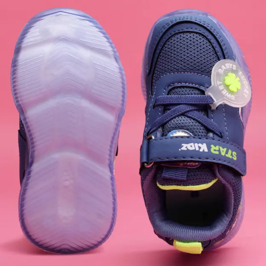 Velcro LED Shoes For Boys & Girls (Dark Blue, 3 to 9 years)