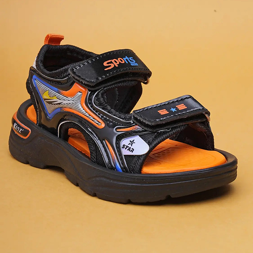 Velcro Strappy Sandals For Boys & Girls - Black