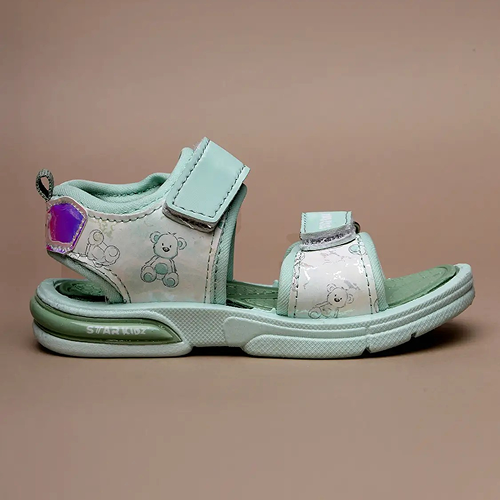 Velcro Strappy Sandals For Boys & Girls Light Green