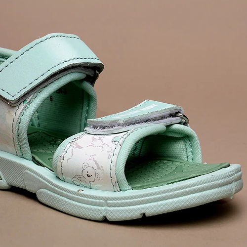 Velcro Strappy Sandals For Boys & Girls Light Green
