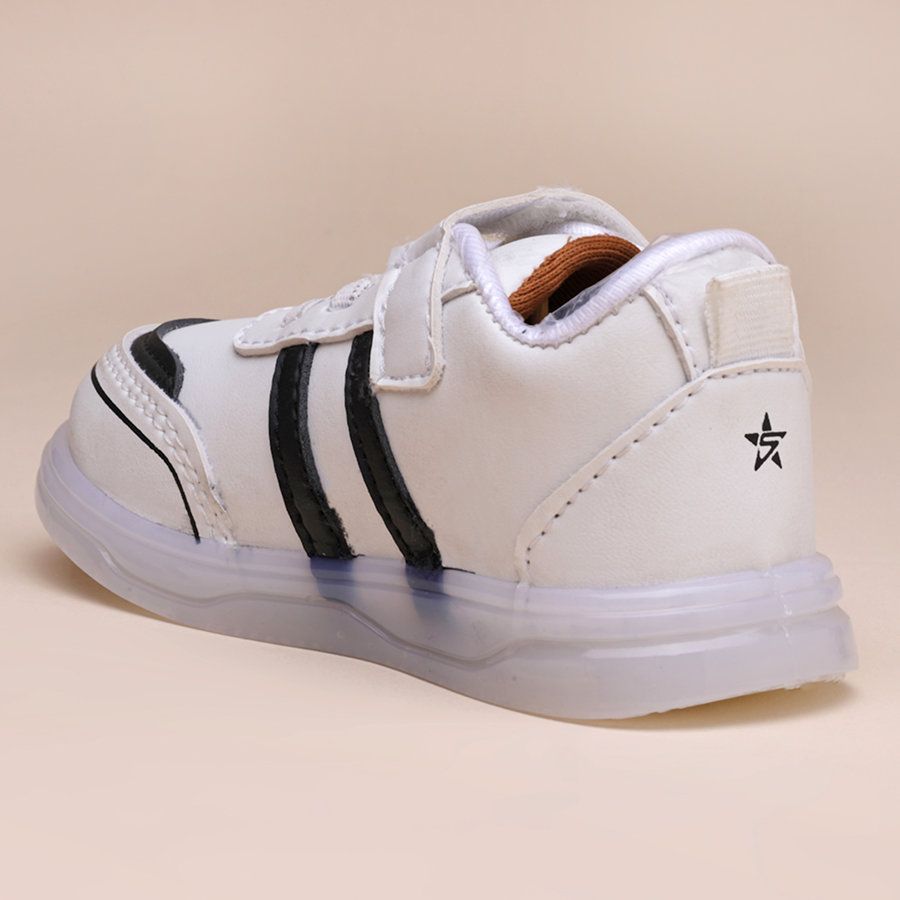 Velcro LED Shoes For Boys & Girls (White)