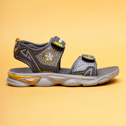 Velcro Strappy Sandals For Boys & Girls Gray