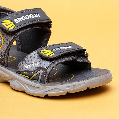 Velcro Strappy Sandals For Boys & Girls Gray