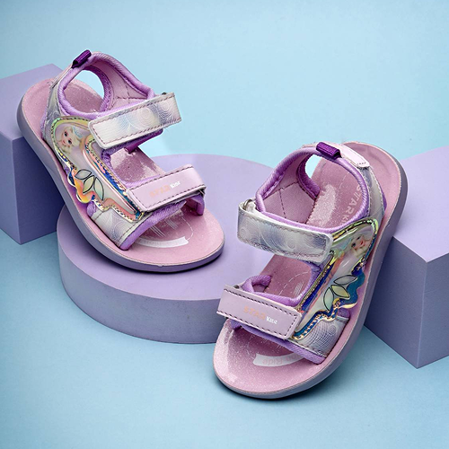 Velcro Strappy Sandals For Boys and Girls Purple