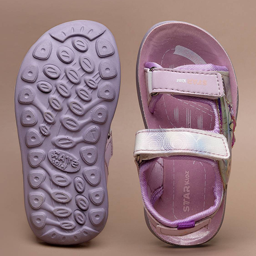 Velcro Strappy Sandals For Boys and Girls Purple
