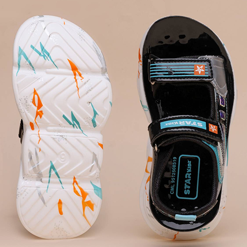 Velcro Strappy Sandals For Boys and Girls - Black