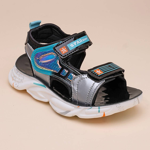 Velcro Strappy Sandals For Boys and Girls - Black