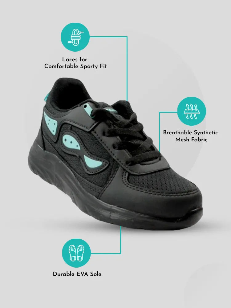 AeroStrike Winter Shoes Ksj-403 | Age 6-14 years | Black