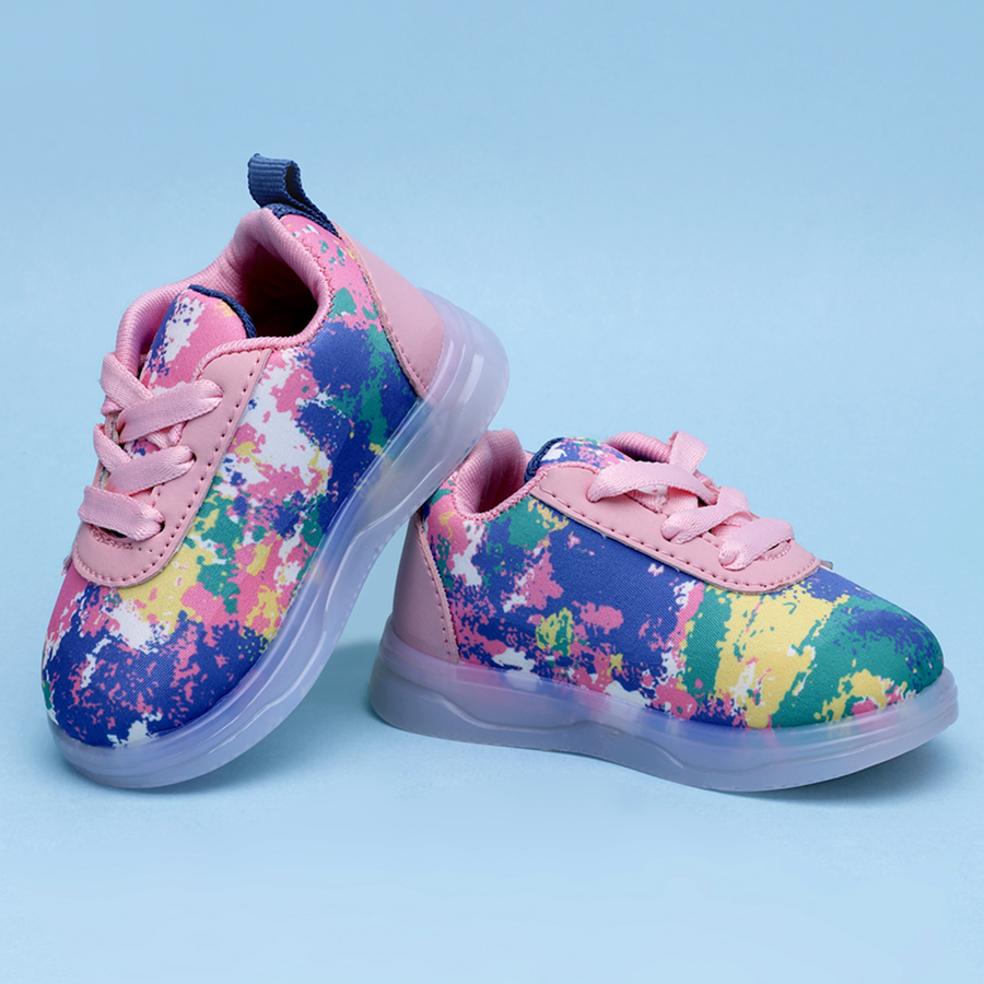 Lace LED Shoes For Boys & Girls (Pink)