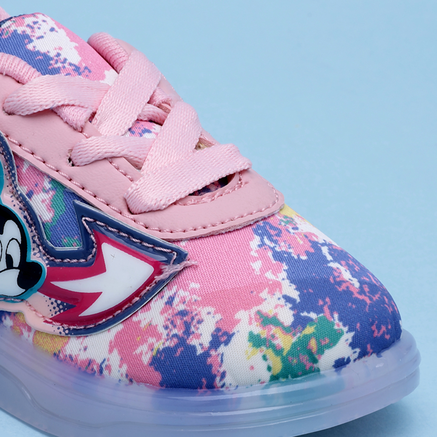 Lace LED Shoes For Boys & Girls (Pink)