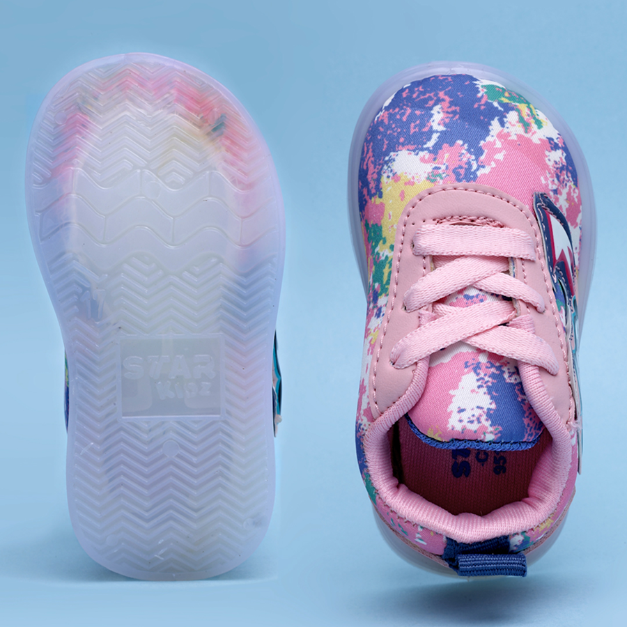 Lace LED Shoes For Boys & Girls (Pink)