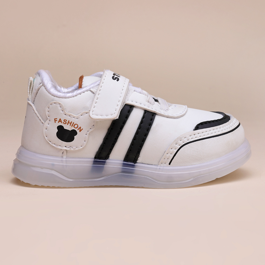 Velcro LED Shoes For Boys & Girls (White)