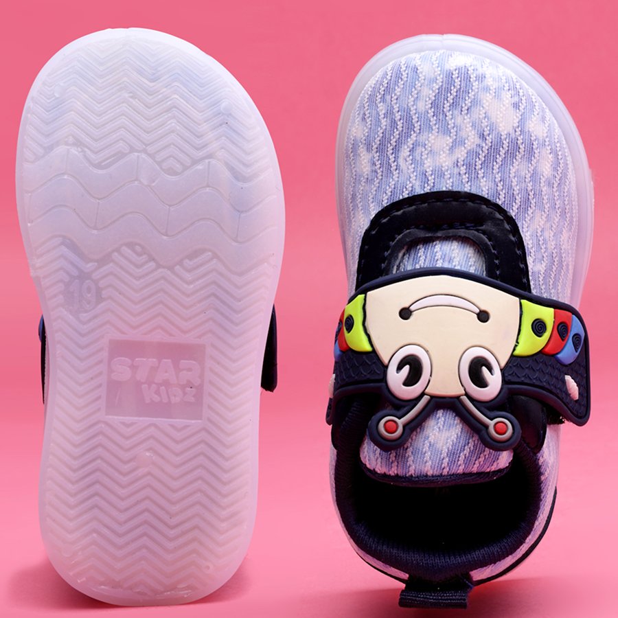 Velcro LED Shoes For Boys & Girls (Multicolor)