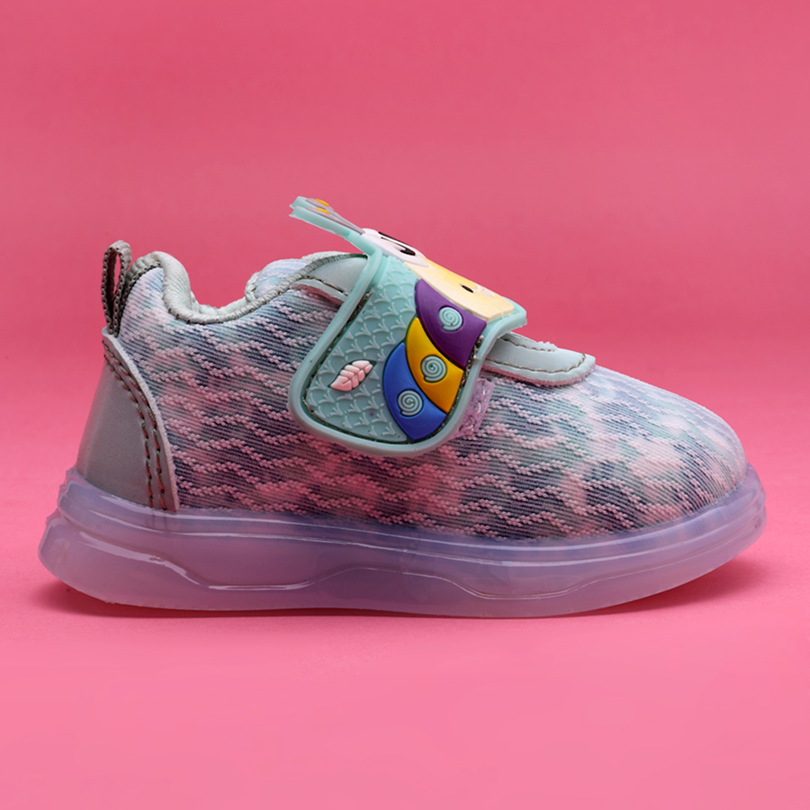 Velcro LED Shoes For Boys & Girls (Light Green)