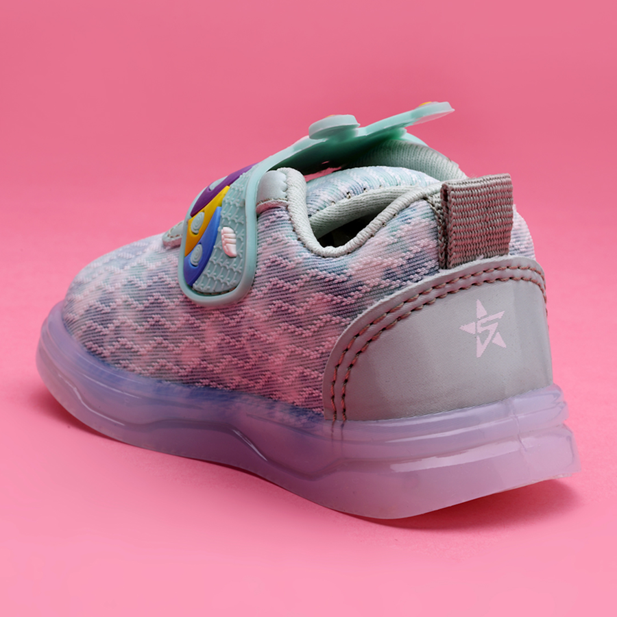 Velcro LED Shoes For Boys & Girls (Light Green)