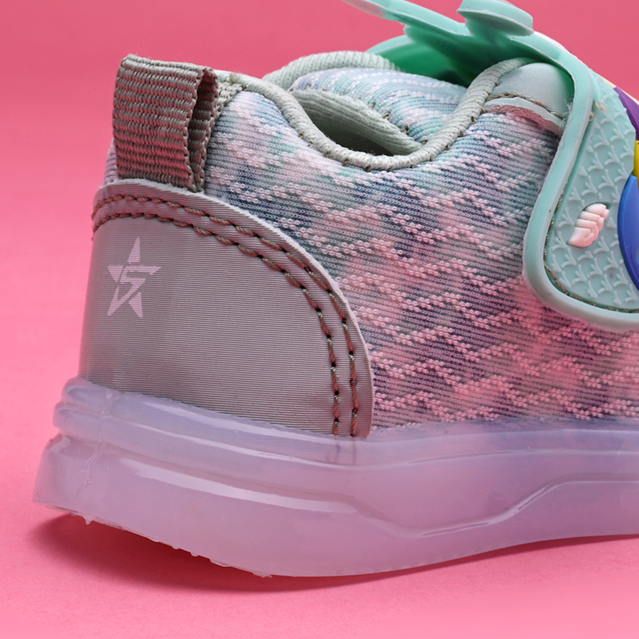Velcro LED Shoes For Boys & Girls (Light Green)