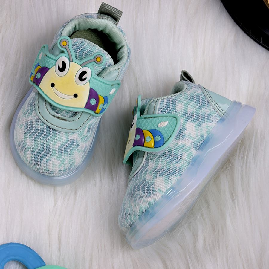 Velcro LED Shoes For Boys & Girls (Light Green)