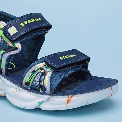 Velcro Strappy Sandals For Boys & Girls Teal Blue