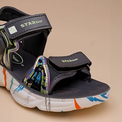 Velcro Strappy Sandals For Boys & Girls - Grey