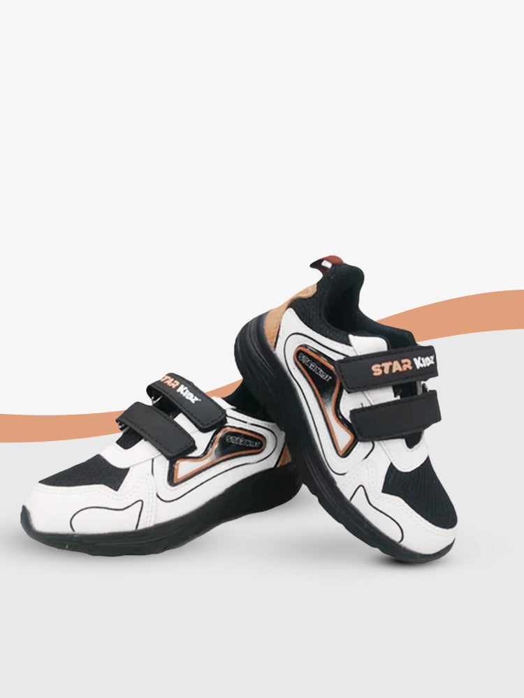 STAR AERO SPOUT VELCRO CASUAL SHOE (KSJ-404-V) | 7 YEARS TO 12 YEARS | BLK