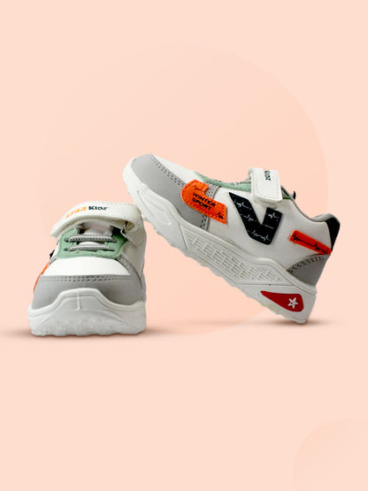 SURGE HYPE Kids Shoes (JSS-104)  | Age 2-6 years | White/Light Grey