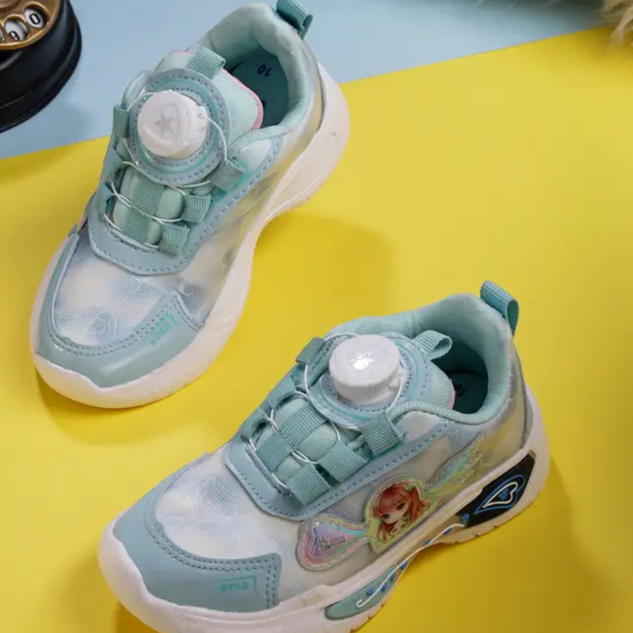 Drawstring Casual Shoes For Boys & Girls  (Light Green,3 to 9 years)