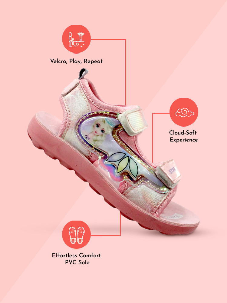 LEAP BLAZE Cute Kids Sandal (KSD-372) | Age 3 - 6.5 years | Baby Pink