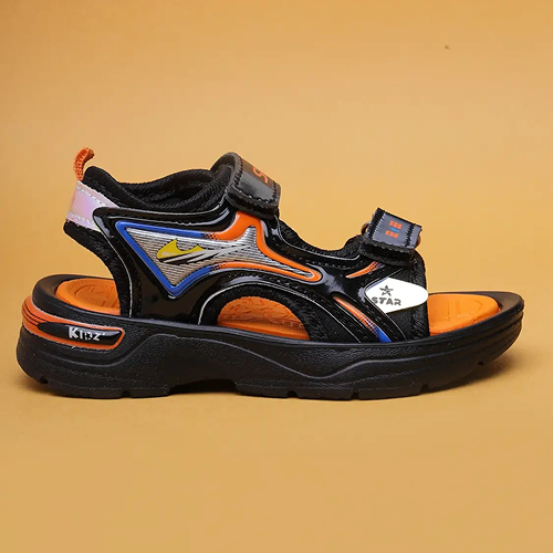 Velcro Strappy Sandals For Boys & Girls - Black