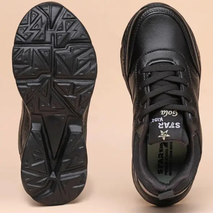 Lace School Shoes For Boys & Girls  (Black, 10 to 16 years)