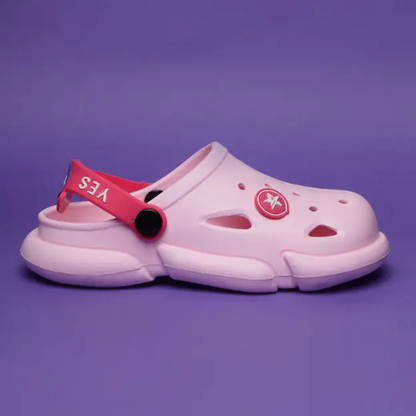 Buckle Clogs For Boys & Girls  (Pink , 2.5-8 Year)