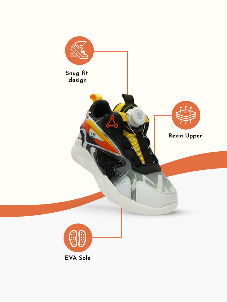 STAR FIGHTER MYSTIC CASUAL SHOE (TYSON-01) | 7 YEARS TO 12 YEARS | BLK