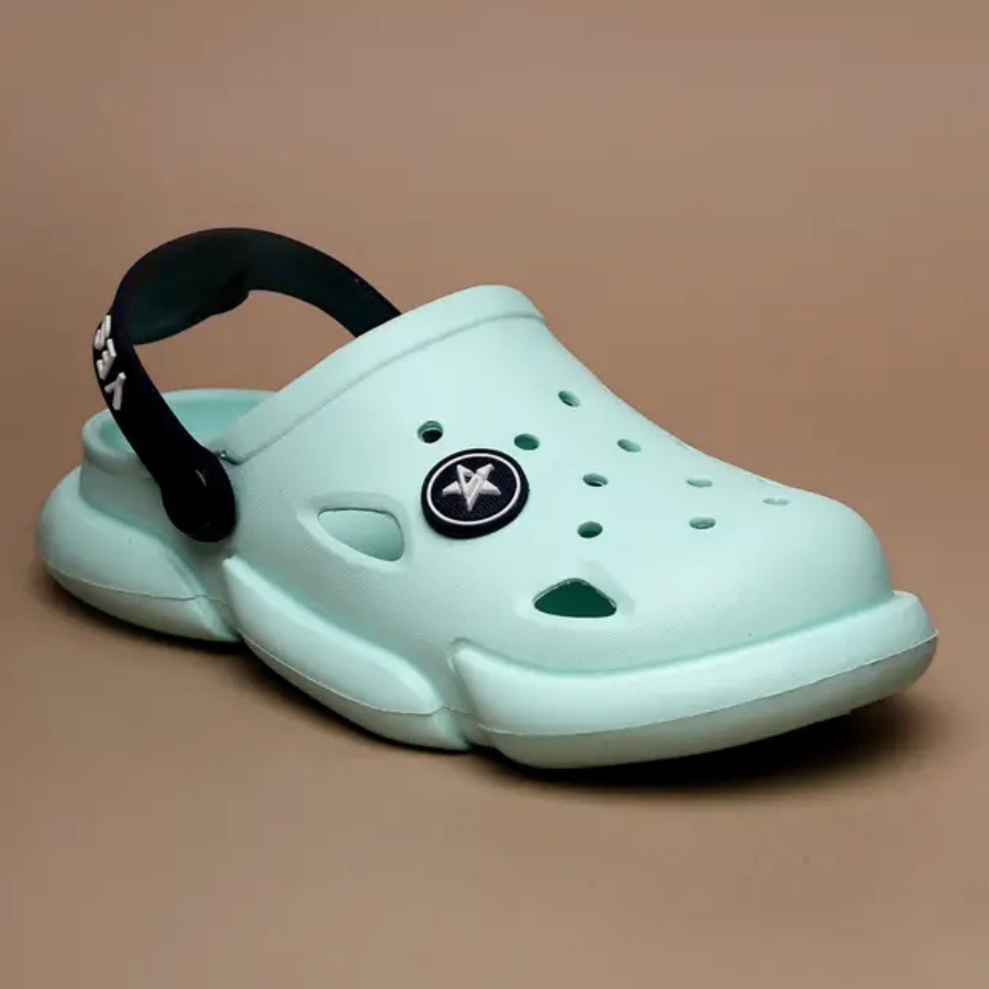 Buckle Clogs For Boys & Girls  (Light Green ,  2.5-8 Year)