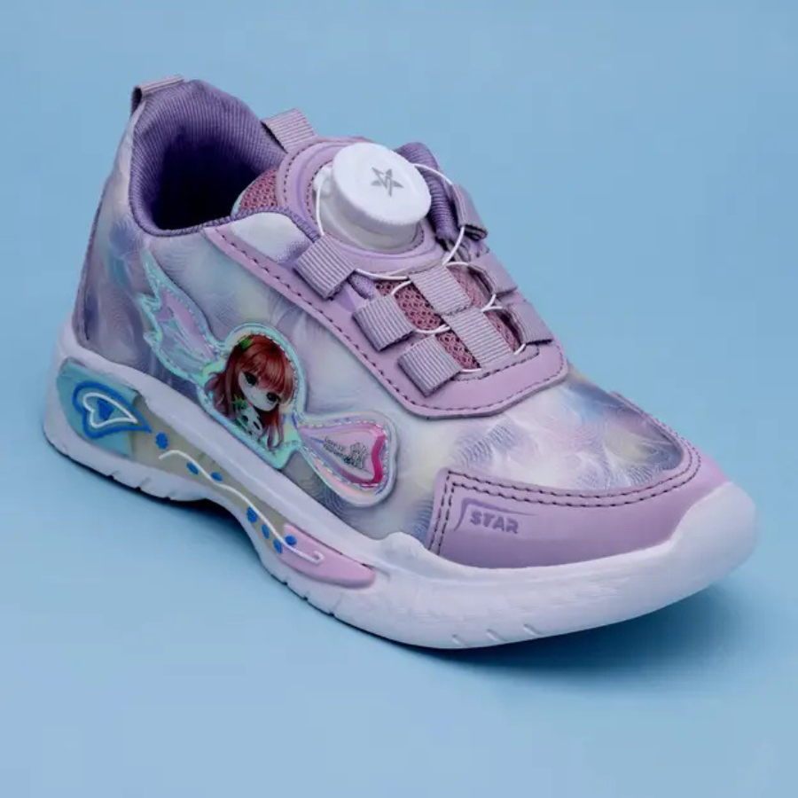 Drawstring Casual Shoes For Boys & Girls  (Purple,3 to 9 years)