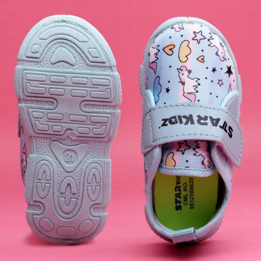Velcro Chu Chu Shoes For Boys & Girls  (Light Blue , 15months to 4years)