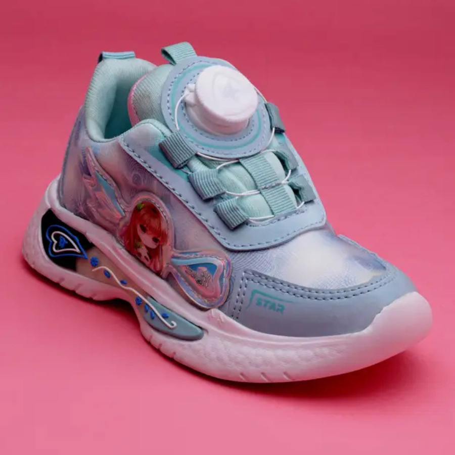 Drawstring Casual Shoes For Boys & Girls  (Light Green,3 to 9 years)