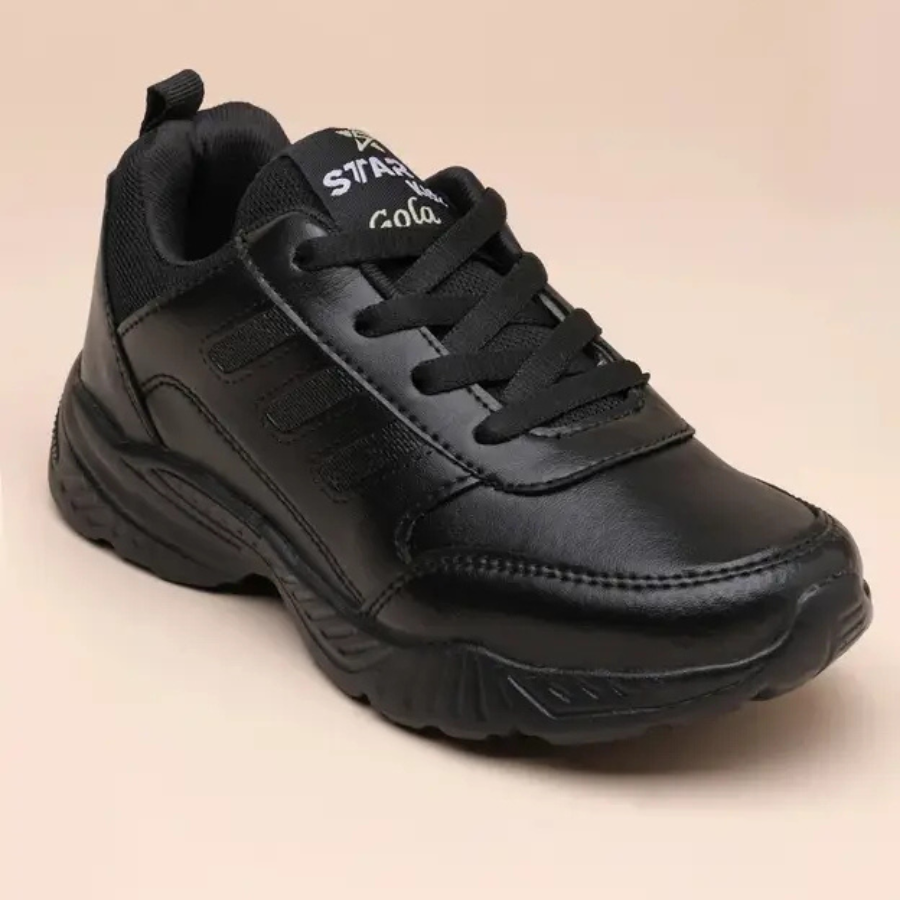 Lace School Shoes For Boys & Girls  (Black, 10 to 16 years)