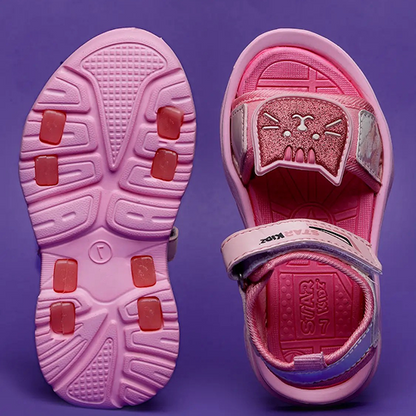 Velcro Strappy Sandals For Boys & Girls Pink