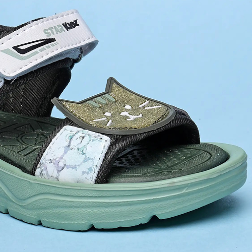Velcro Strappy Sandals For Boys & Girls Light Green