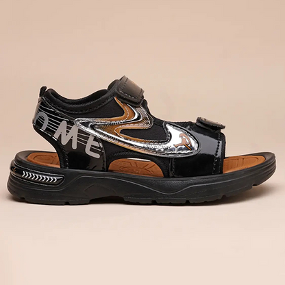 Velcro Strappy Sandals For Boys & Girls Black