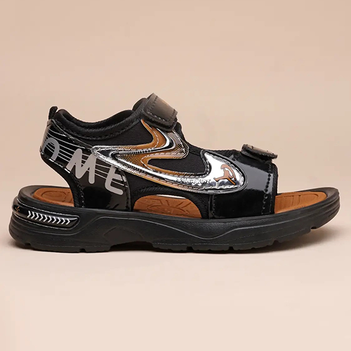 Velcro Strappy Sandals For Boys & Girls Black