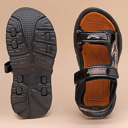 Velcro Strappy Sandals For Boys & Girls Black