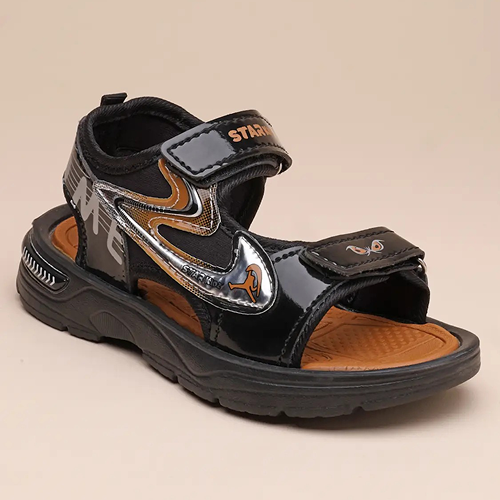 Velcro Strappy Sandals For Boys & Girls Black