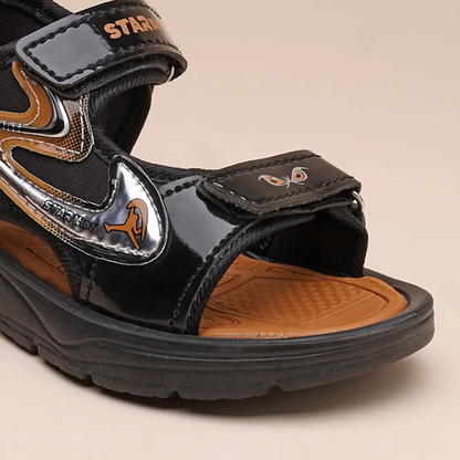 Velcro Strappy Sandals For Boys & Girls Black