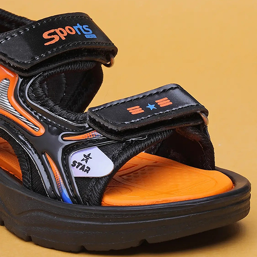 Velcro Strappy Sandals For Boys & Girls - Black