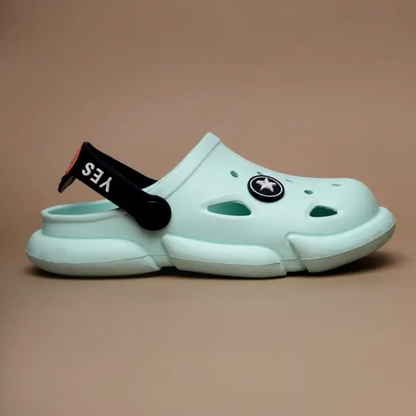 Buckle Clogs For Boys & Girls  (Light Green ,  2.5-8 Year)