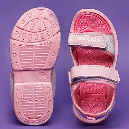 Velcro Strappy Sandals For Boys & Girls Pink